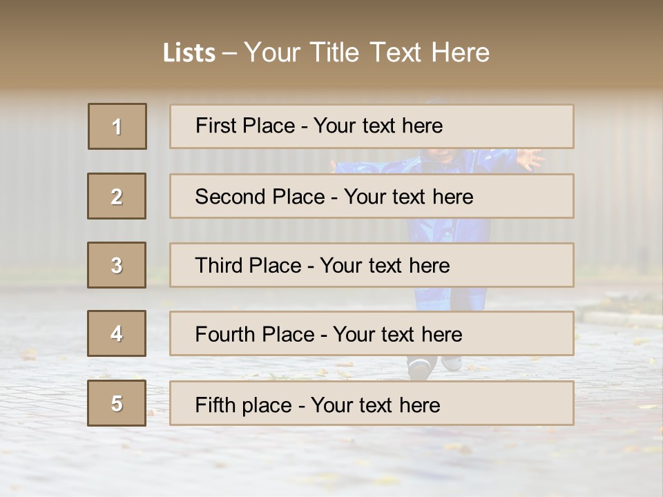 Candid Little Kid PowerPoint Template