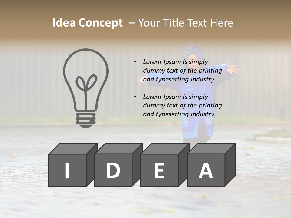 Candid Little Kid PowerPoint Template