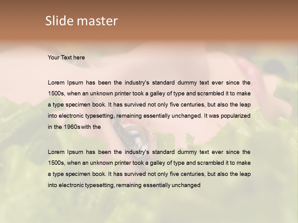 Lady Face Eyelashes PowerPoint Template