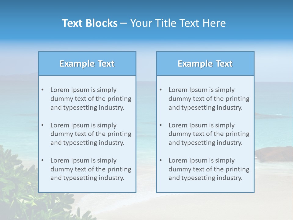 Nature Tree Seychelles PowerPoint Template