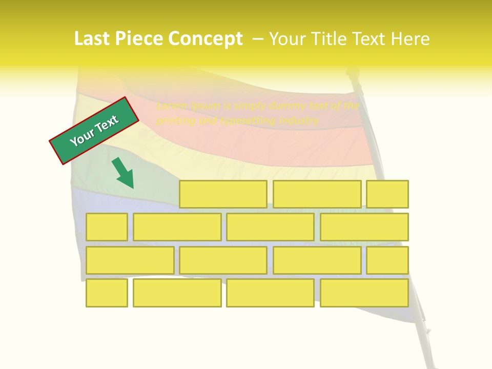 A Rainbow Colored Flag Is Flying In The Wind PowerPoint Template