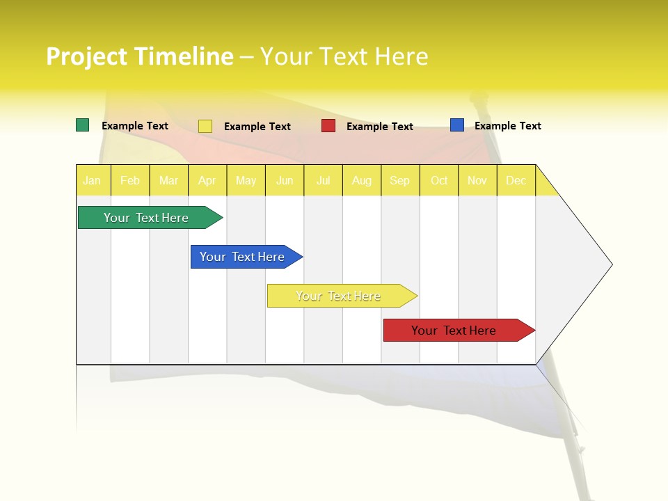 A Rainbow Colored Flag Is Flying In The Wind PowerPoint Template