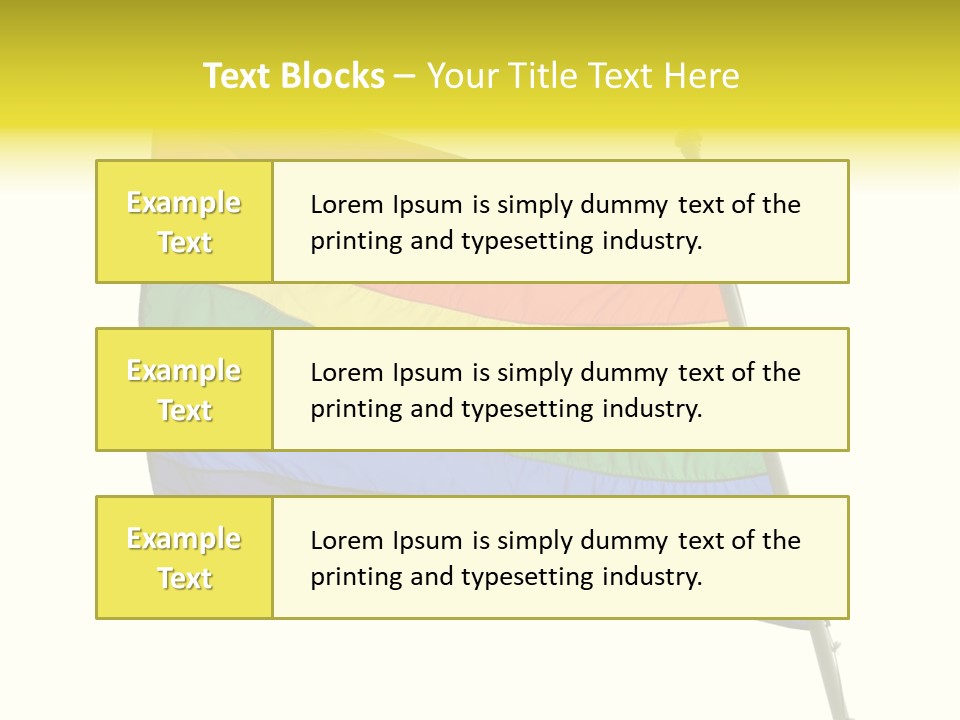 A Rainbow Colored Flag Is Flying In The Wind PowerPoint Template