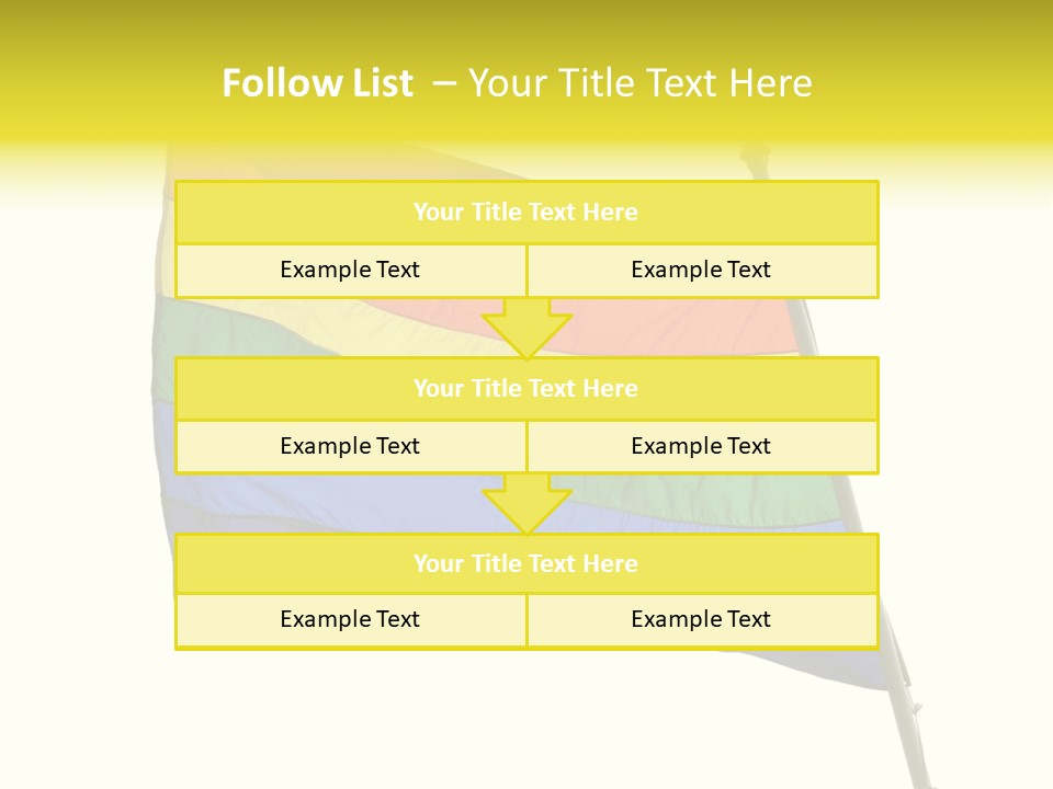 A Rainbow Colored Flag Is Flying In The Wind PowerPoint Template