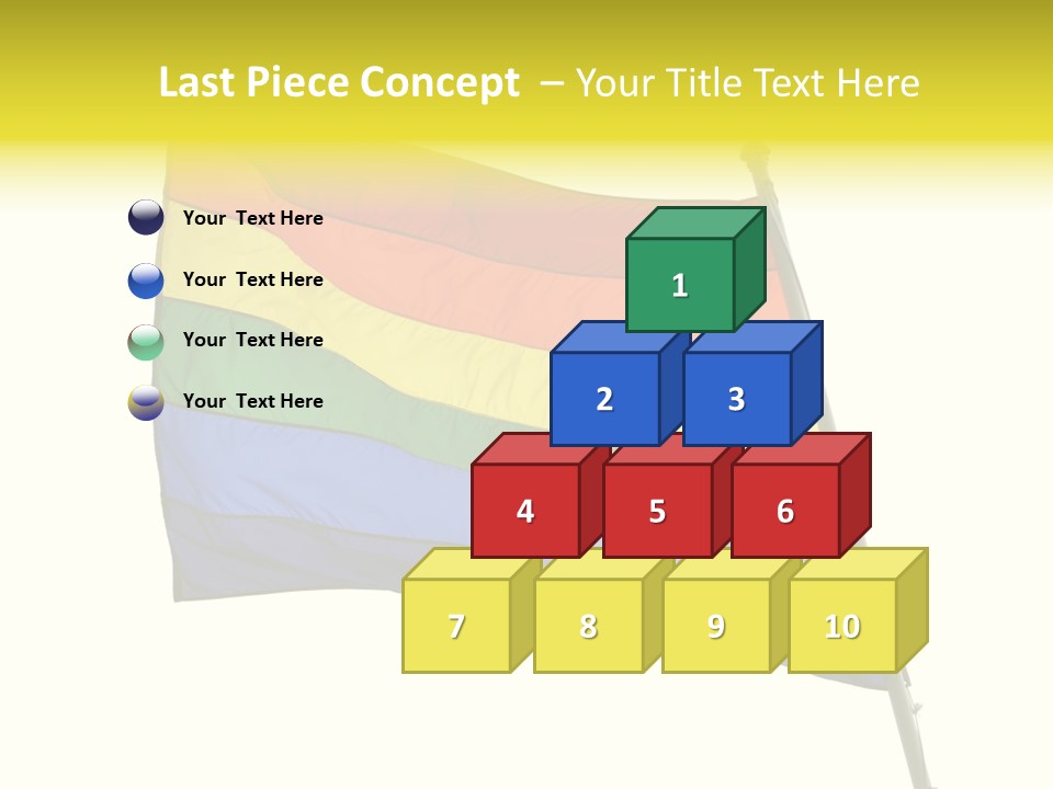 A Rainbow Colored Flag Is Flying In The Wind PowerPoint Template