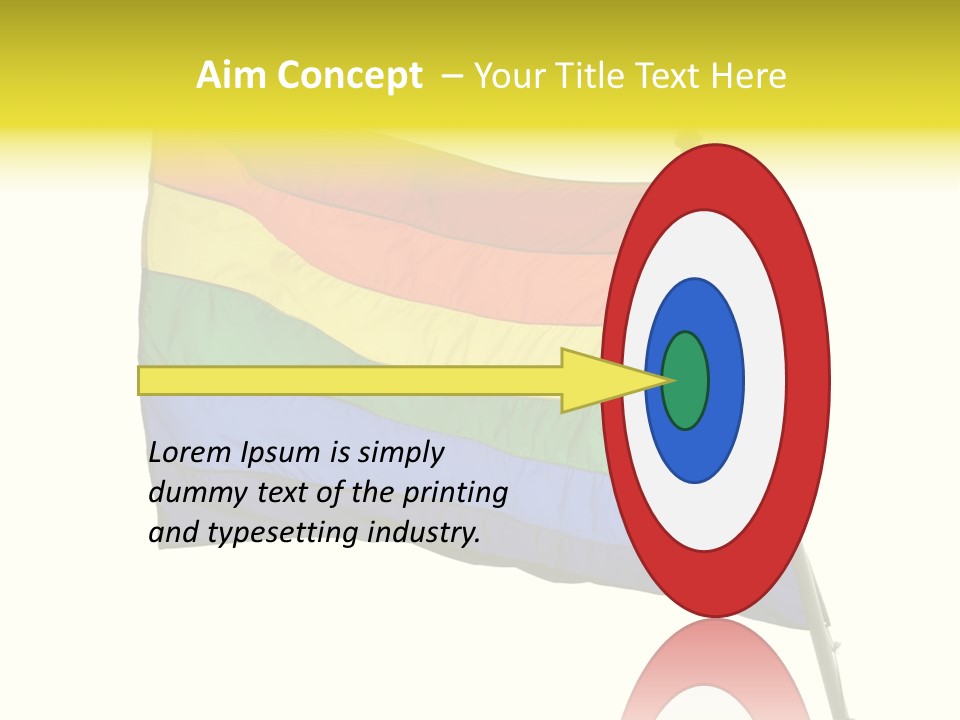 A Rainbow Colored Flag Is Flying In The Wind PowerPoint Template