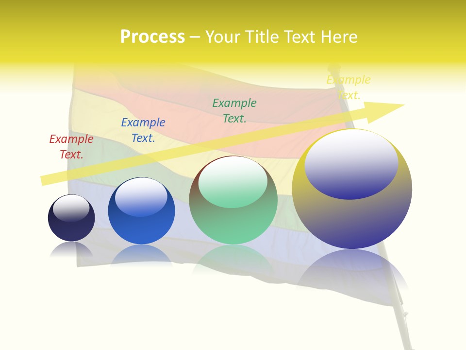 A Rainbow Colored Flag Is Flying In The Wind PowerPoint Template