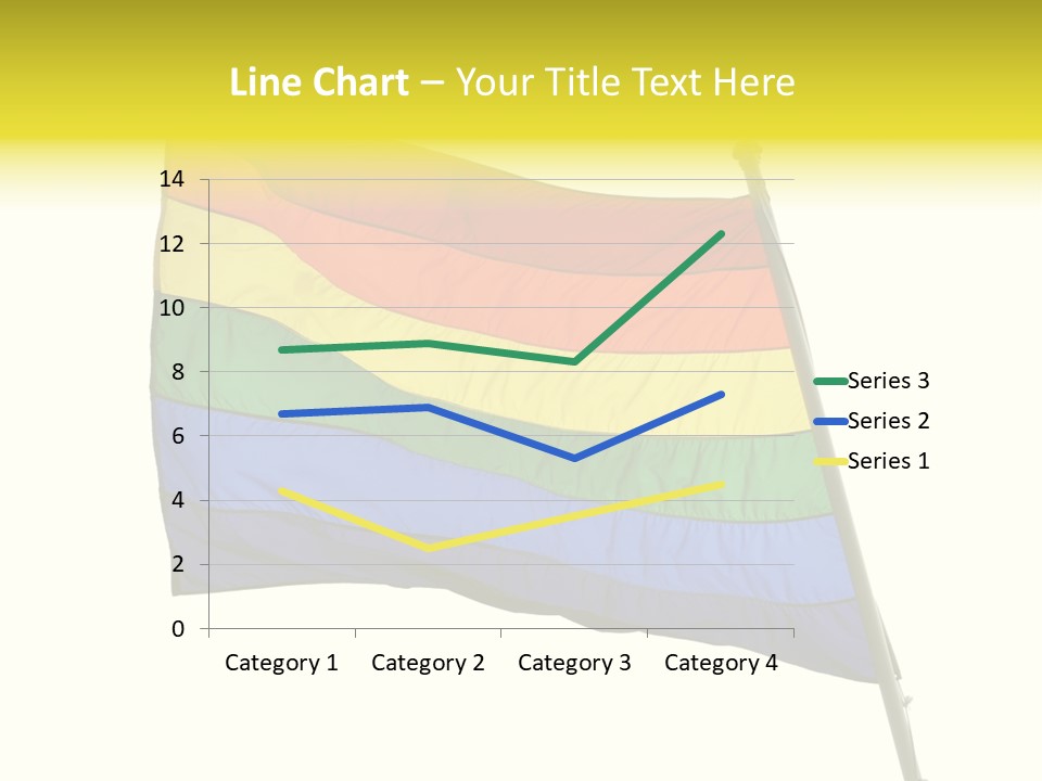 A Rainbow Colored Flag Is Flying In The Wind PowerPoint Template