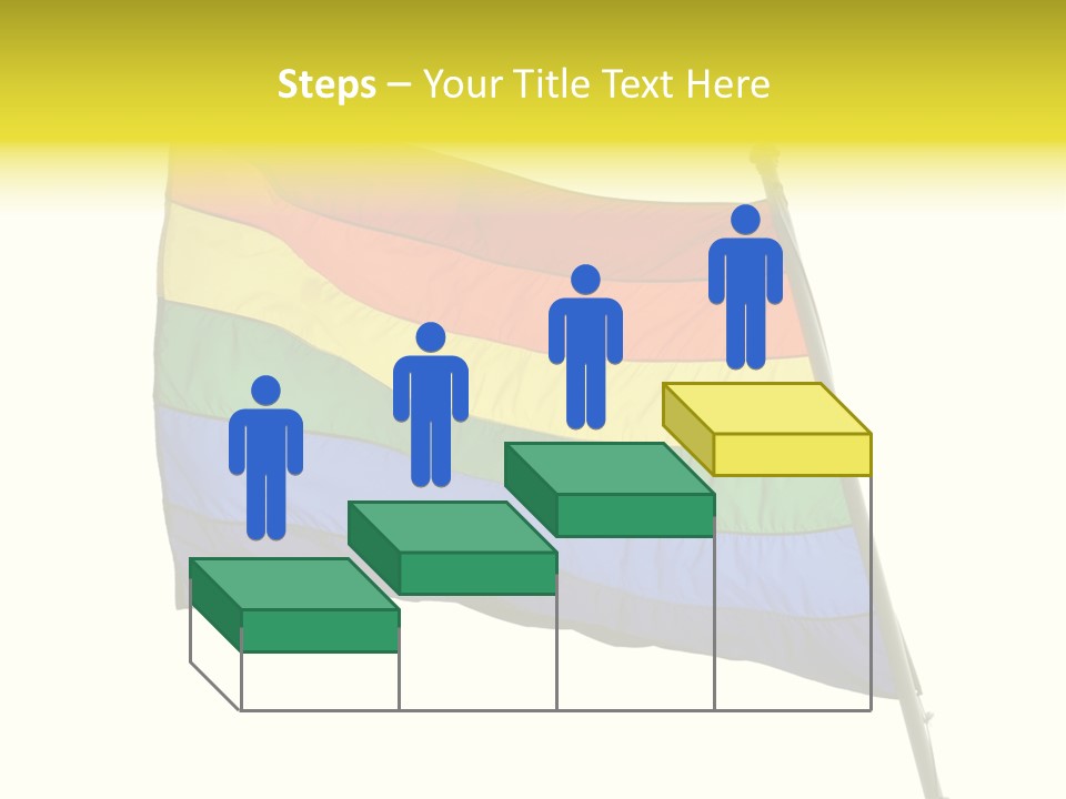 A Rainbow Colored Flag Is Flying In The Wind PowerPoint Template