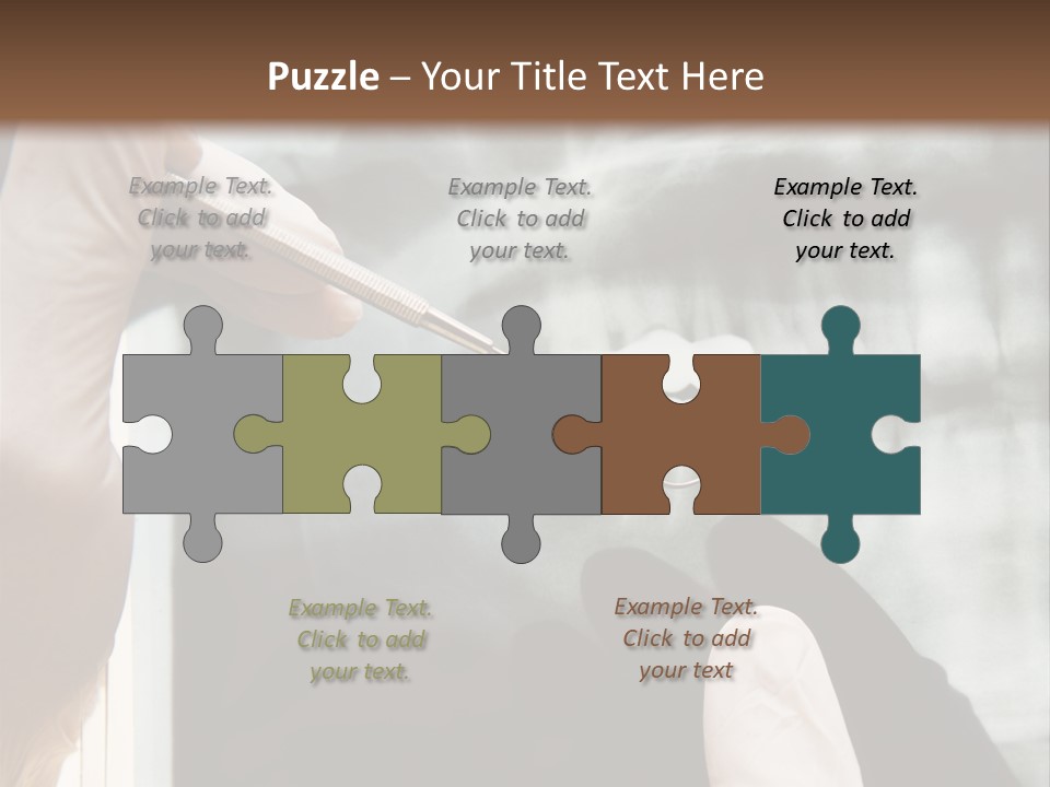 A Person Holding A Toothbrush In Front Of An X - Ray PowerPoint Template