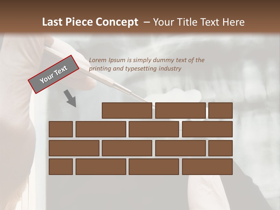 A Person Holding A Toothbrush In Front Of An X - Ray PowerPoint Template