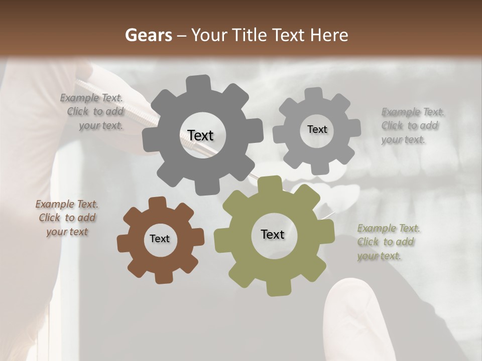 A Person Holding A Toothbrush In Front Of An X - Ray PowerPoint Template