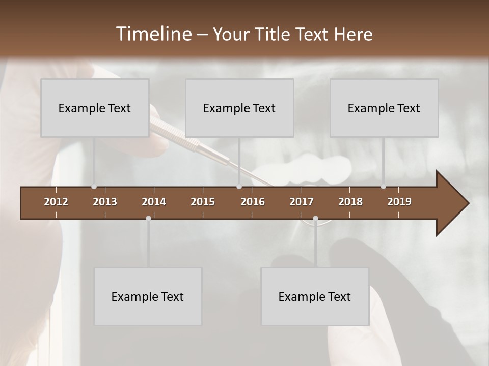 A Person Holding A Toothbrush In Front Of An X - Ray PowerPoint Template