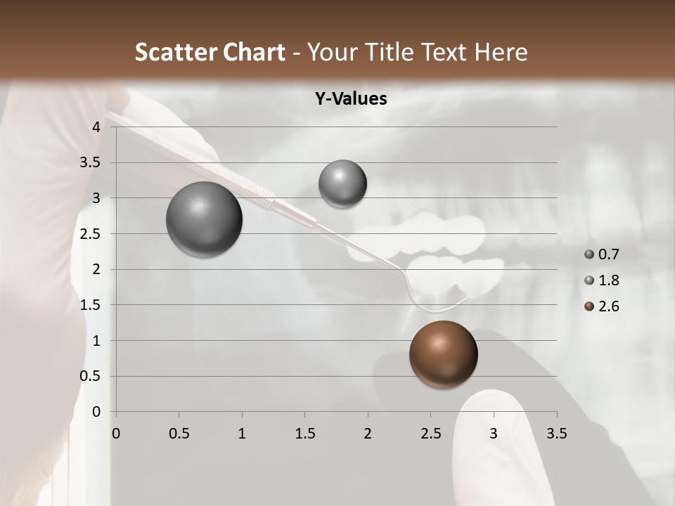 A Person Holding A Toothbrush In Front Of An X - Ray PowerPoint Template