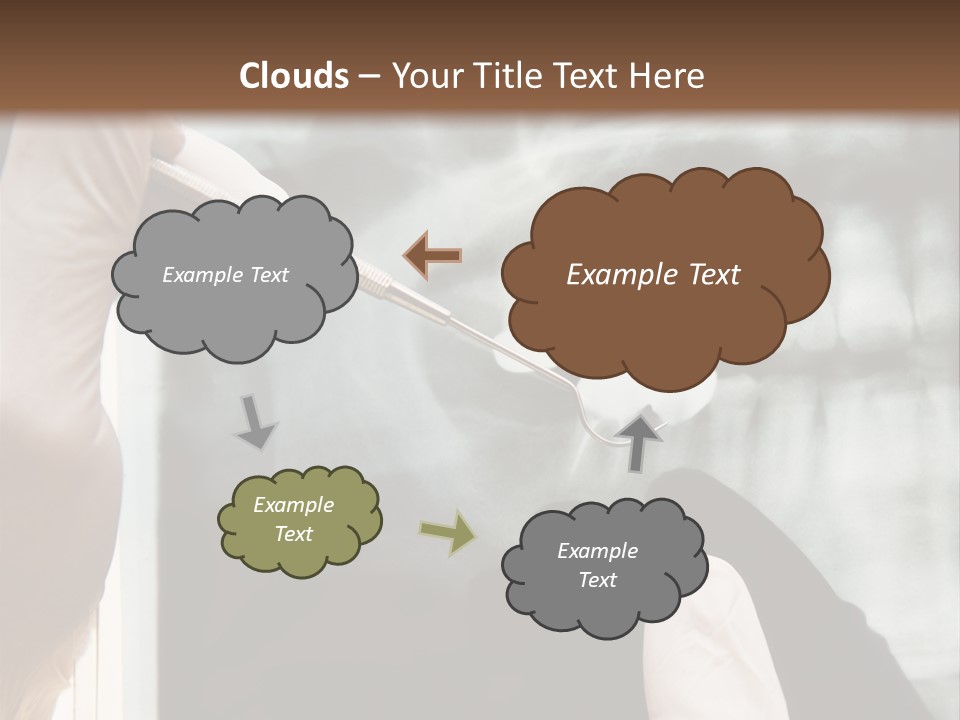 A Person Holding A Toothbrush In Front Of An X - Ray PowerPoint Template