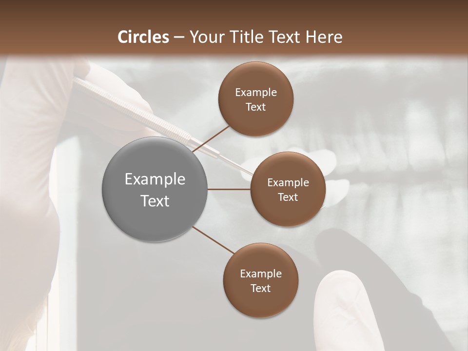 A Person Holding A Toothbrush In Front Of An X - Ray PowerPoint Template