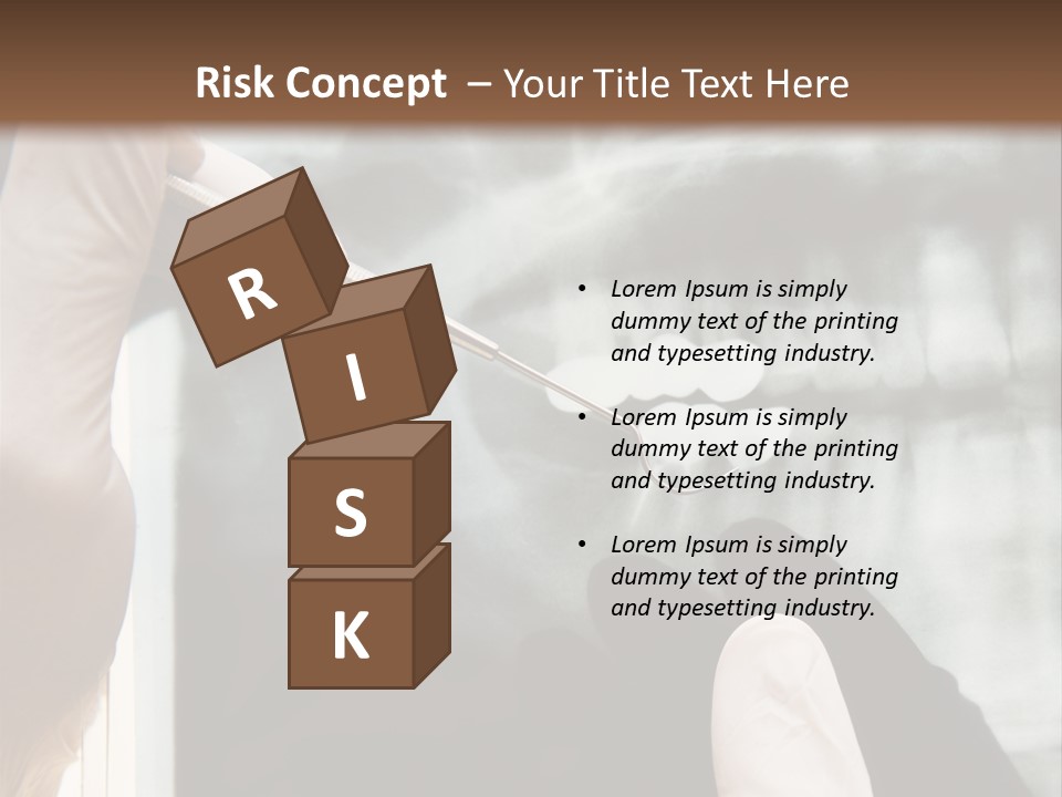 A Person Holding A Toothbrush In Front Of An X - Ray PowerPoint Template