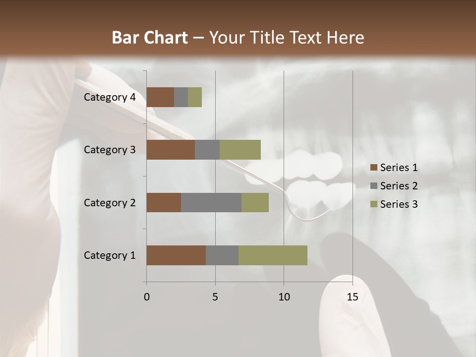 A Person Holding A Toothbrush In Front Of An X - Ray PowerPoint Template