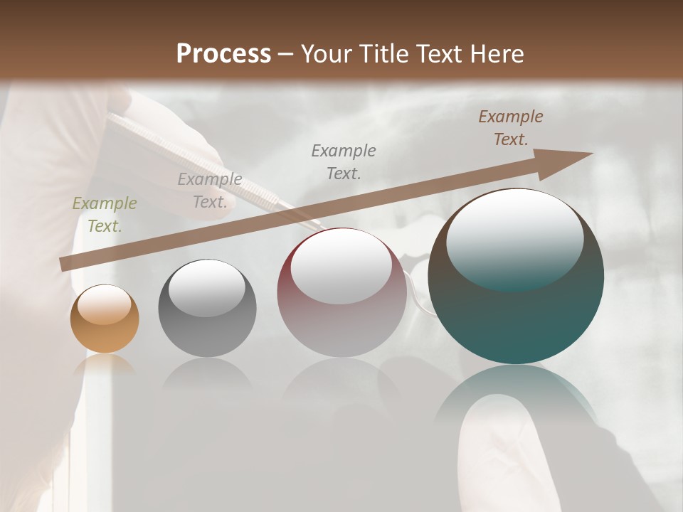 A Person Holding A Toothbrush In Front Of An X - Ray PowerPoint Template