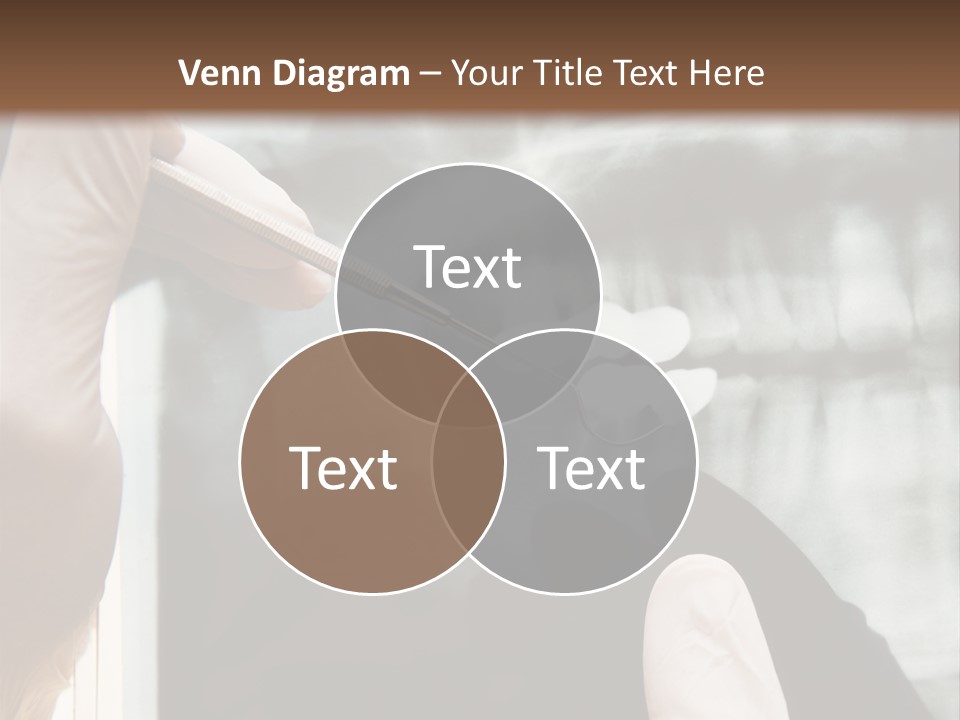 A Person Holding A Toothbrush In Front Of An X - Ray PowerPoint Template