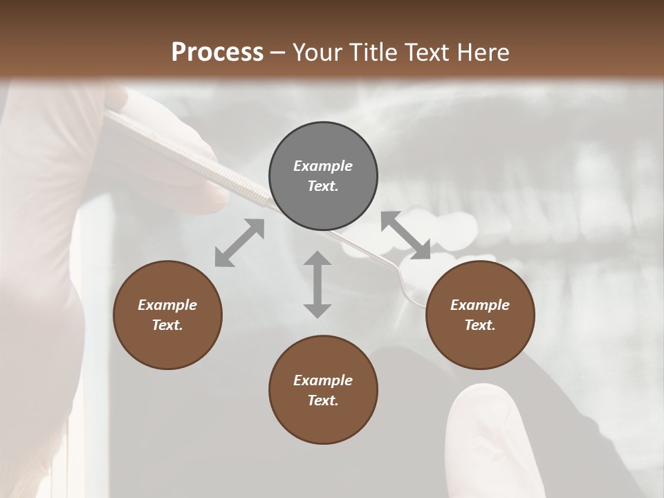 A Person Holding A Toothbrush In Front Of An X - Ray PowerPoint Template