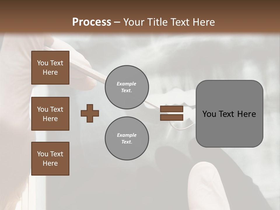 A Person Holding A Toothbrush In Front Of An X - Ray PowerPoint Template