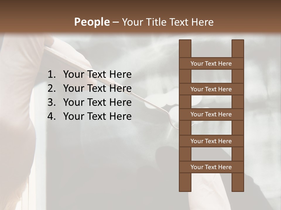A Person Holding A Toothbrush In Front Of An X - Ray PowerPoint Template