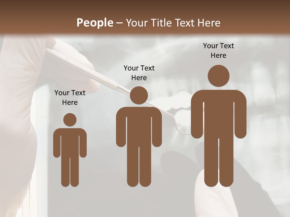 A Person Holding A Toothbrush In Front Of An X - Ray PowerPoint Template