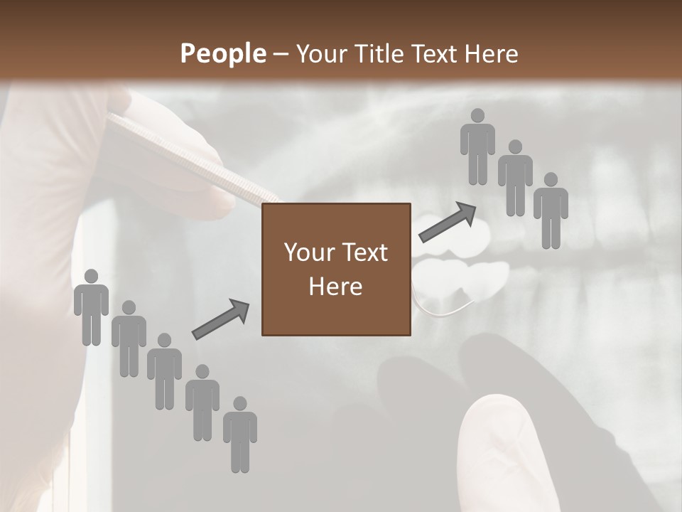 A Person Holding A Toothbrush In Front Of An X - Ray PowerPoint Template