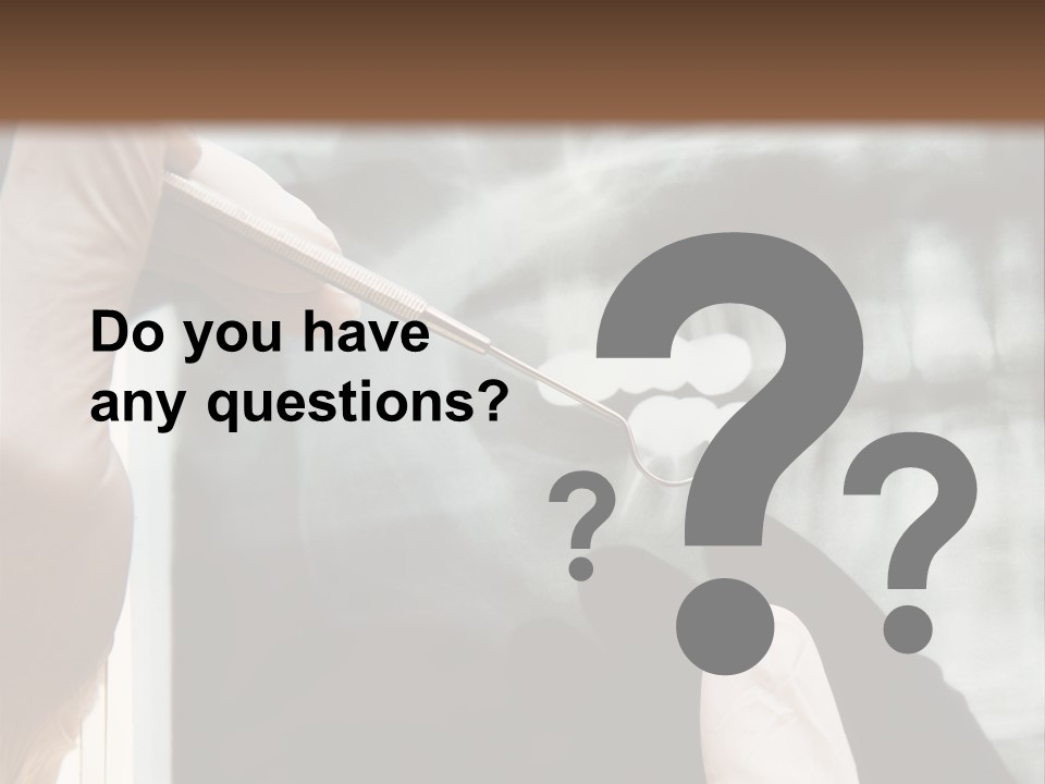 A Person Holding A Toothbrush In Front Of An X - Ray PowerPoint Template