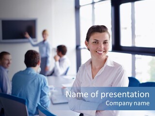 Education Portrait Business PowerPoint Template