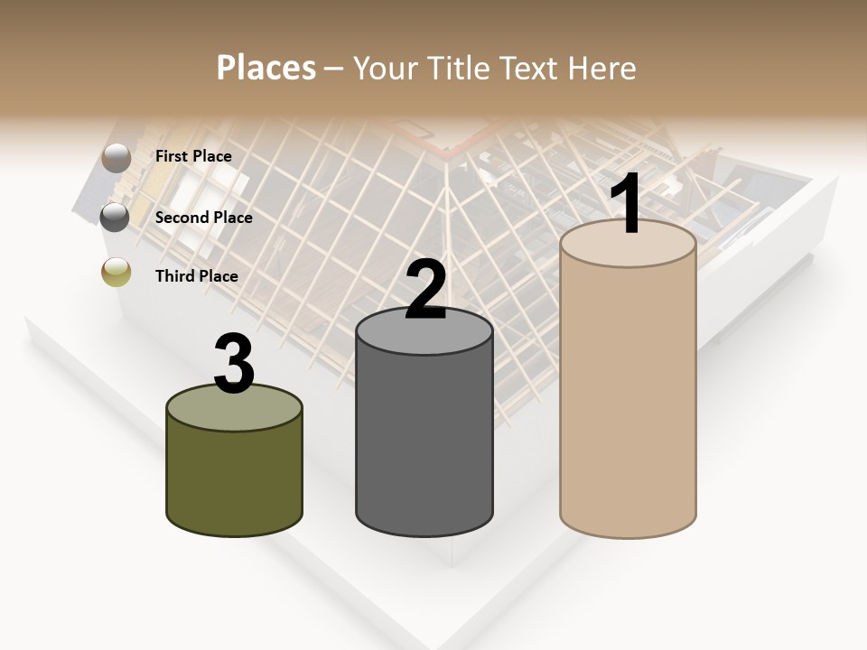 A House That Is Being Built On Top Of A Block Of Wood PowerPoint Template