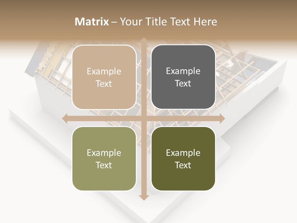 A House That Is Being Built On Top Of A Block Of Wood PowerPoint Template