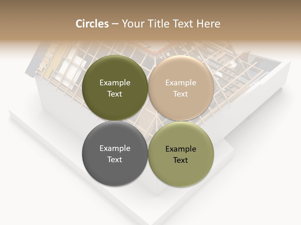 A House That Is Being Built On Top Of A Block Of Wood PowerPoint Template