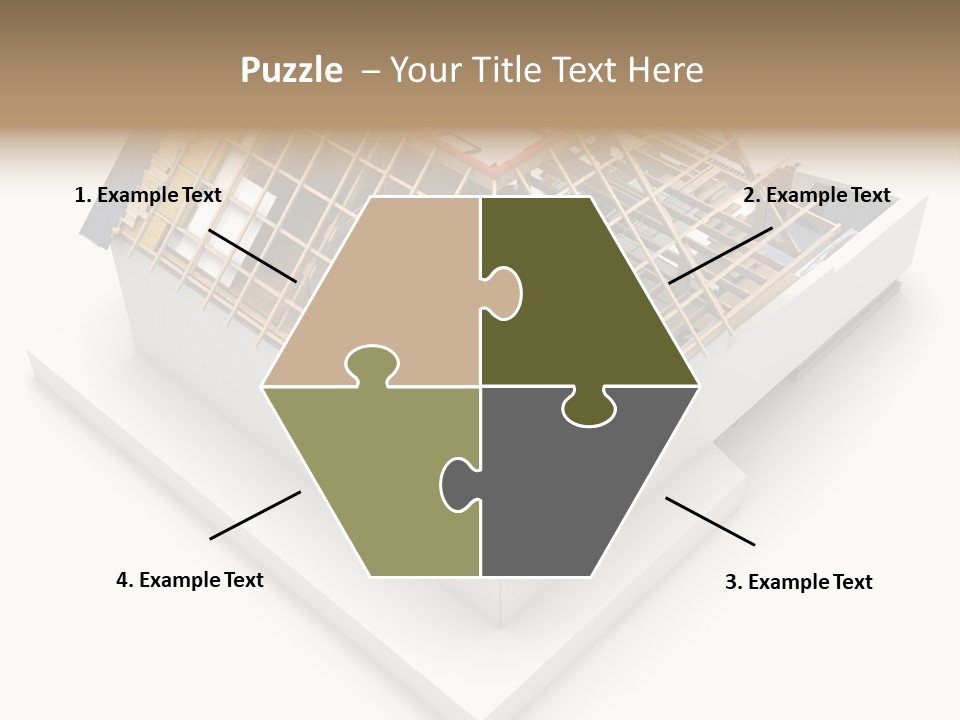 A House That Is Being Built On Top Of A Block Of Wood PowerPoint Template