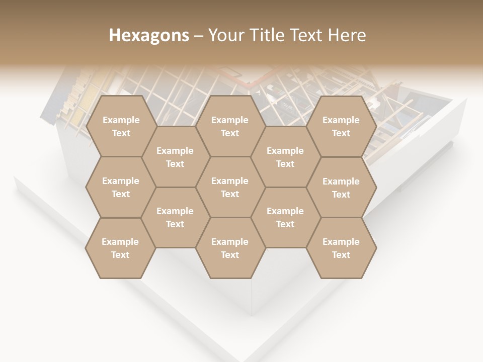 A House That Is Being Built On Top Of A Block Of Wood PowerPoint Template