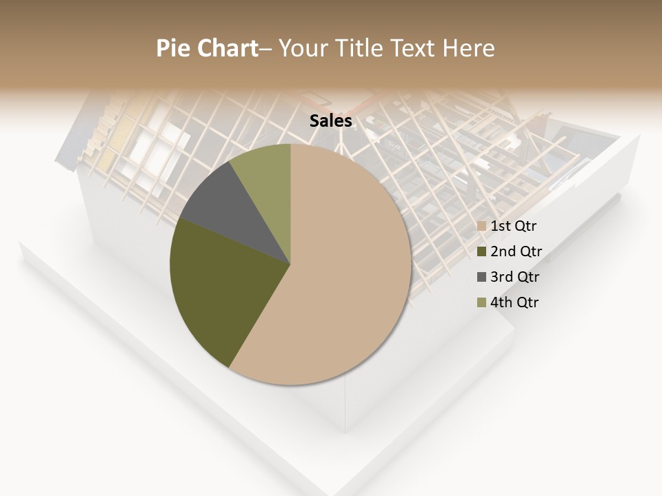 A House That Is Being Built On Top Of A Block Of Wood PowerPoint Template