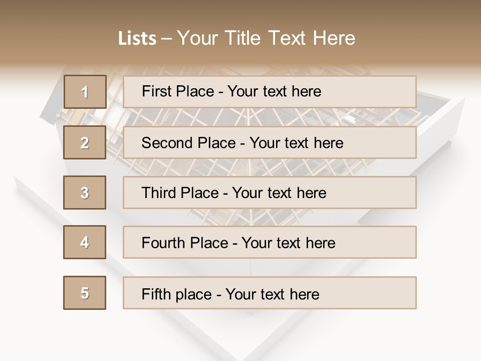 A House That Is Being Built On Top Of A Block Of Wood PowerPoint Template