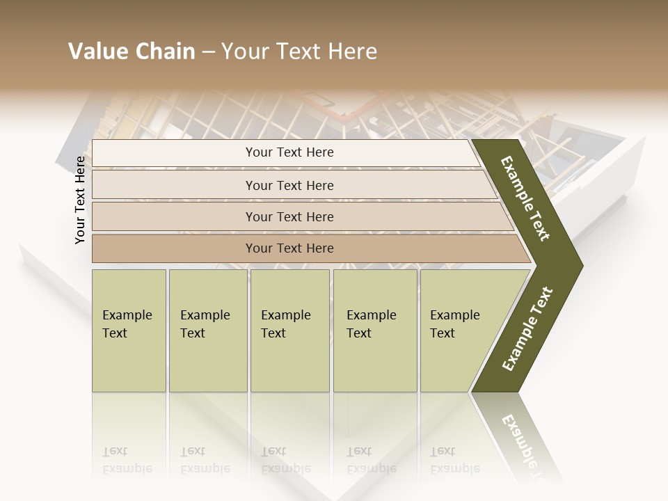 A House That Is Being Built On Top Of A Block Of Wood PowerPoint Template