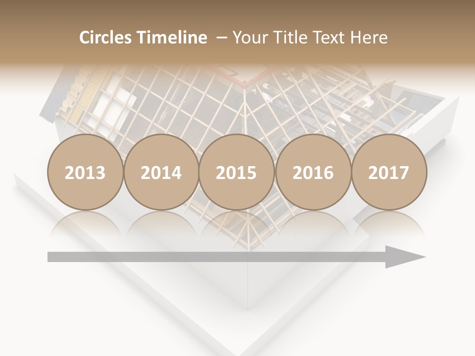 A House That Is Being Built On Top Of A Block Of Wood PowerPoint Template