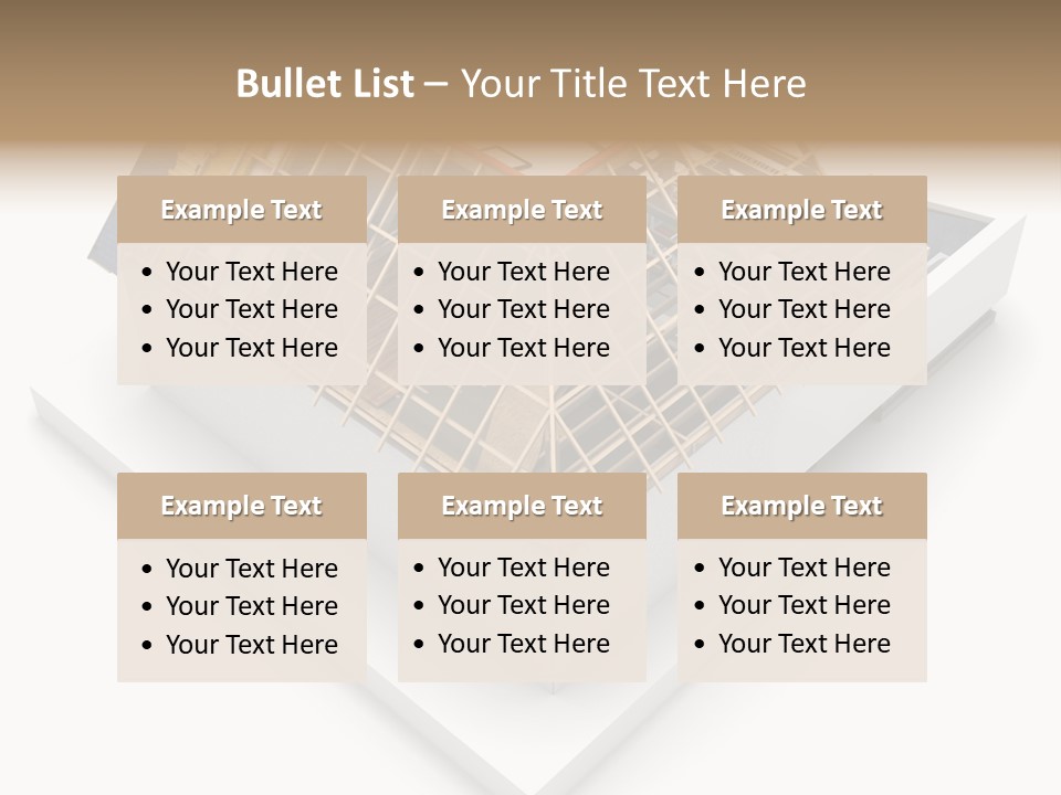 A House That Is Being Built On Top Of A Block Of Wood PowerPoint Template