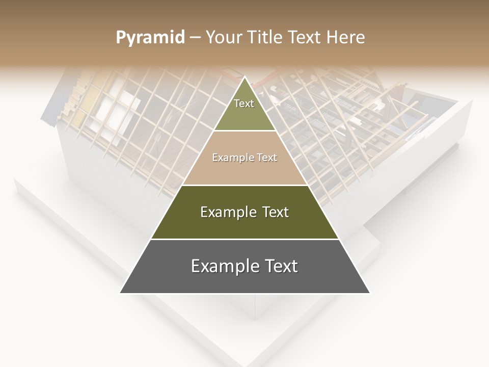 A House That Is Being Built On Top Of A Block Of Wood PowerPoint Template