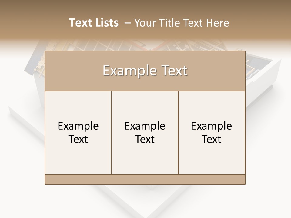 A House That Is Being Built On Top Of A Block Of Wood PowerPoint Template