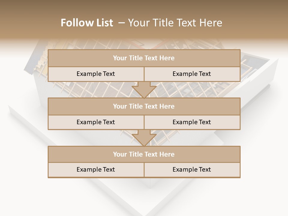 A House That Is Being Built On Top Of A Block Of Wood PowerPoint Template