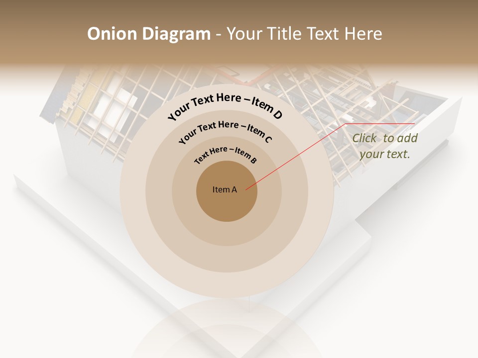 A House That Is Being Built On Top Of A Block Of Wood PowerPoint Template