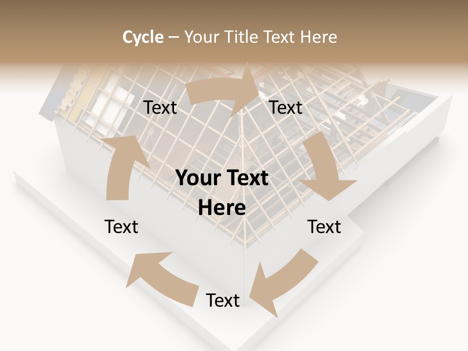 A House That Is Being Built On Top Of A Block Of Wood PowerPoint Template