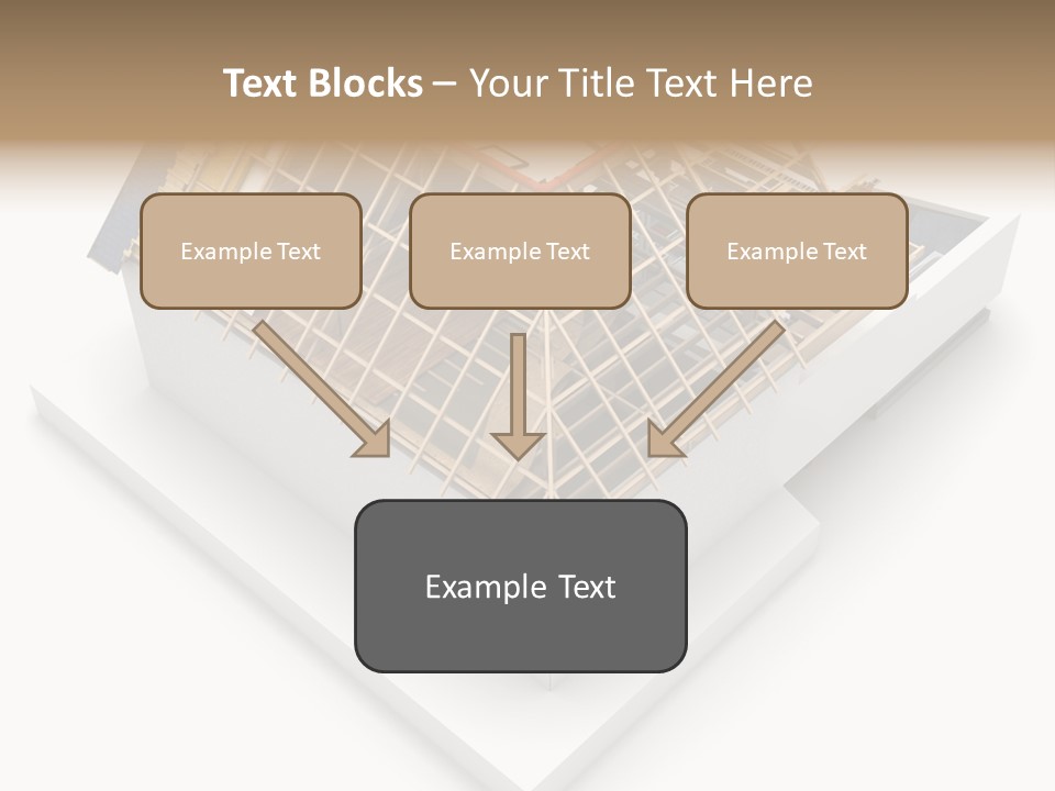 A House That Is Being Built On Top Of A Block Of Wood PowerPoint Template