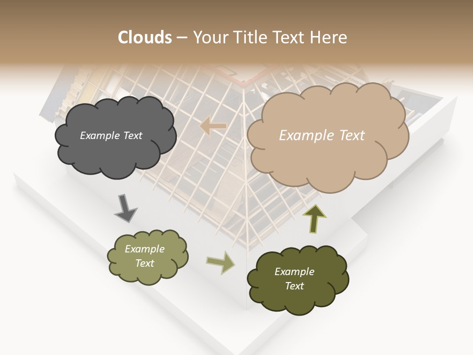 A House That Is Being Built On Top Of A Block Of Wood PowerPoint Template