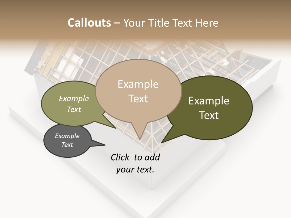 A House That Is Being Built On Top Of A Block Of Wood PowerPoint Template