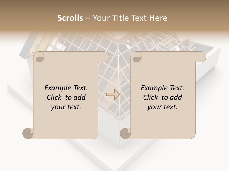 A House That Is Being Built On Top Of A Block Of Wood PowerPoint Template